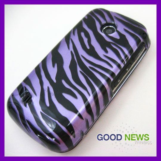   LG Cosmos Touch VN270   Purple Black Zebra Hard Case Phone Cover