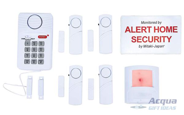 HOME SECURITY ALERT SYSTEM 6 PC SET w/ Wireless Alarms  