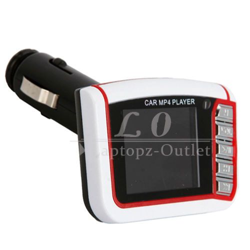 New 1.8 LCD Car  MP4 Player FM Transmitter SD MMC Card White 