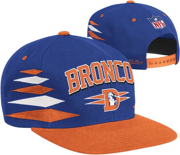 Denver Broncos Mitchell & Ness Throwback Diamond 2 Tone Adjustable 