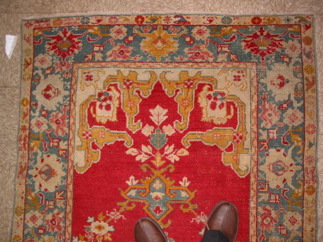 c1920 Antique Anatolian Kula Oushak /Ushak Rug B 7159  