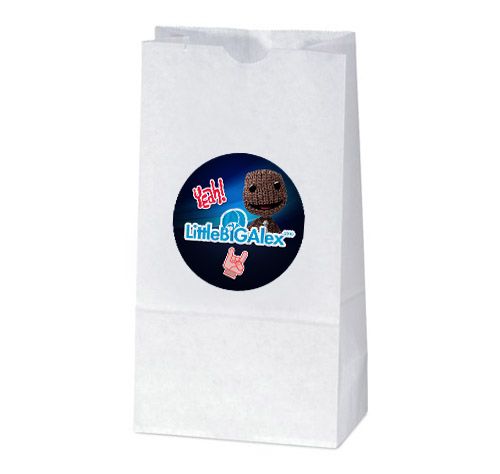 LITTLE BIG PLANET Birthday TREAT BAG STICKERS  