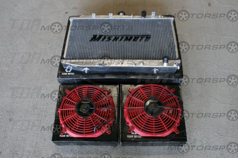 MISHIMOTO 02 08 Mini Cooper S Radiator+Fans RED  