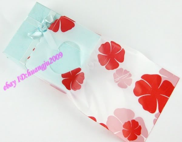 Lot 100 Pcs Pretty Rose Plastic Jewelry Gift Bag 15X9cm  