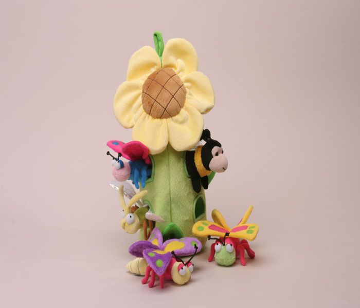 NEW Unipak 13 SUN FLOWER HOUSE ANIMALS Plush toy  