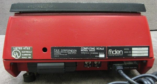 Friden Postage Rate Computing Package Scale Model 8600  