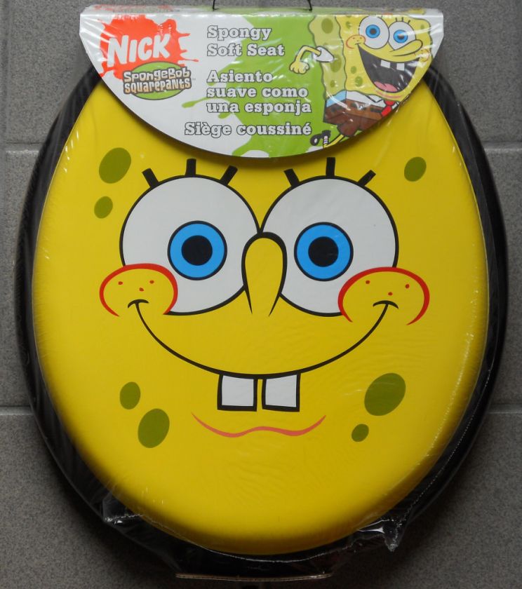 Spongebob Grin Soft Cushioned Toilet Seat Round Ginsey  