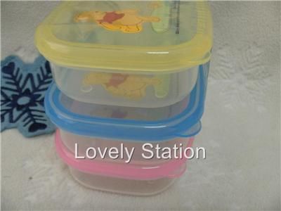 Winnie The Pooh Trinket, Food Storage Small Box   3 pcs  