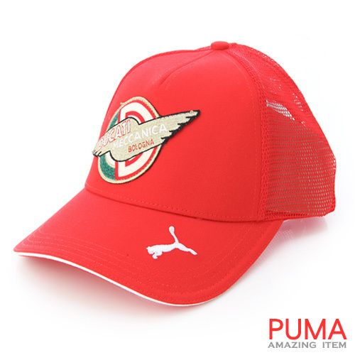 PUMA DUCATI MECCANICA BOLOGNA Mesh Trucker Cap Hat Red  