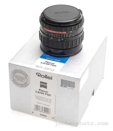 Rollei Rolleiflex 80mm f2.8 PQS Lens for 6000 6008 HY6  