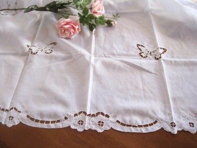 Elegant Butterfly Cutwork Flower Shower Curtain Valance  