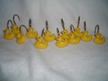 DUCKS Shower Curtain hooks kids bathroom decoration rings 12 Excellent 