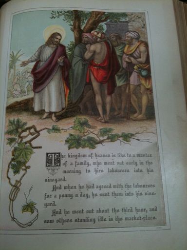 ANTIQUE HOLY CATHOLIC FAMILY BIBLE UNMARKED LEATHER COLOR PLATES DOUAY 