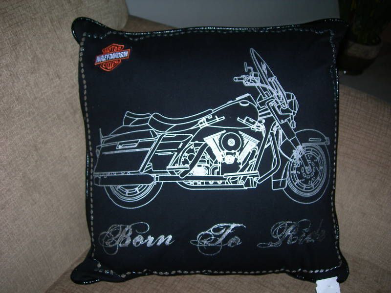 HARLEY DAVIDSON BORN TO RIDE 1PC THROW PILLOW NWT  