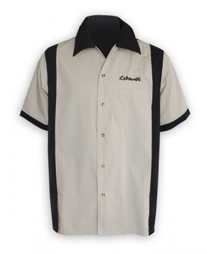 THE BIG LEBOWSKI   BOWLING SHIRT (XL) (GREY & BLACK)  