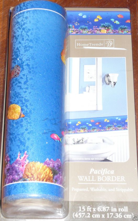 Home Trends PACIFICA wall border tropical fish reef coral marine life 