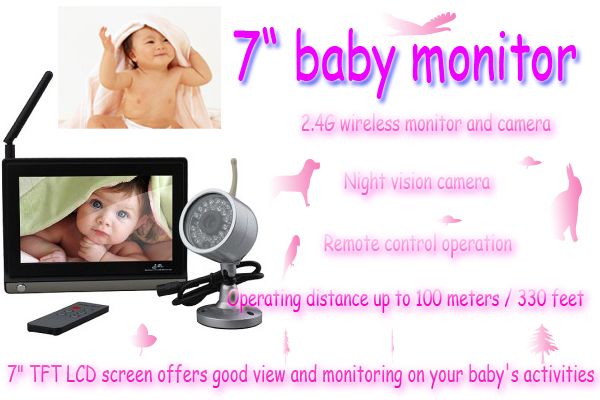 New 7 Wireless Baby Monitor Night Vision Video Camera  