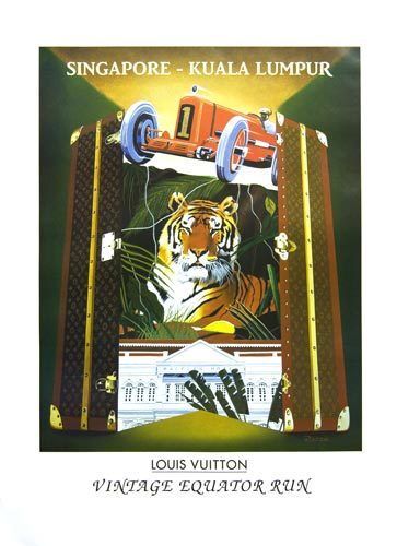 Original Vintage Poster Razzia Louis Vuitton Vintage Equator Run Auto 