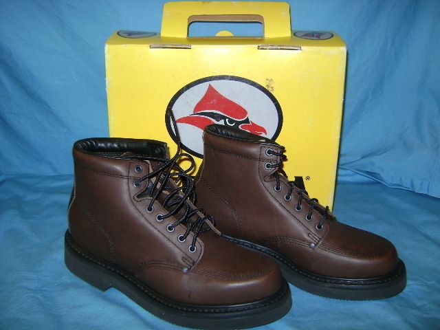 CAROLINA GLOVE BROWN LEATHER WORK BOOTS #364 SZ 7 D  