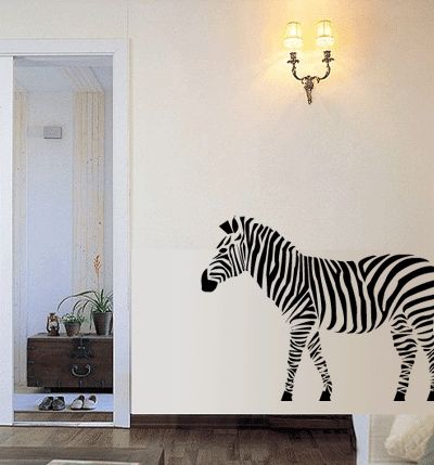 BIG ZEBRA   Vinyl Art Wall Decals Sticker Home Decor  